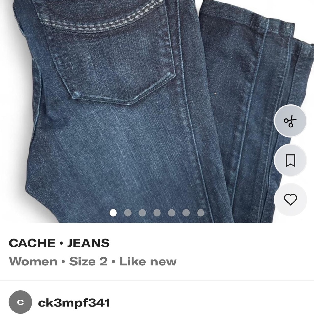 Cache Women's Dark Blue Skinny Leg Jeans